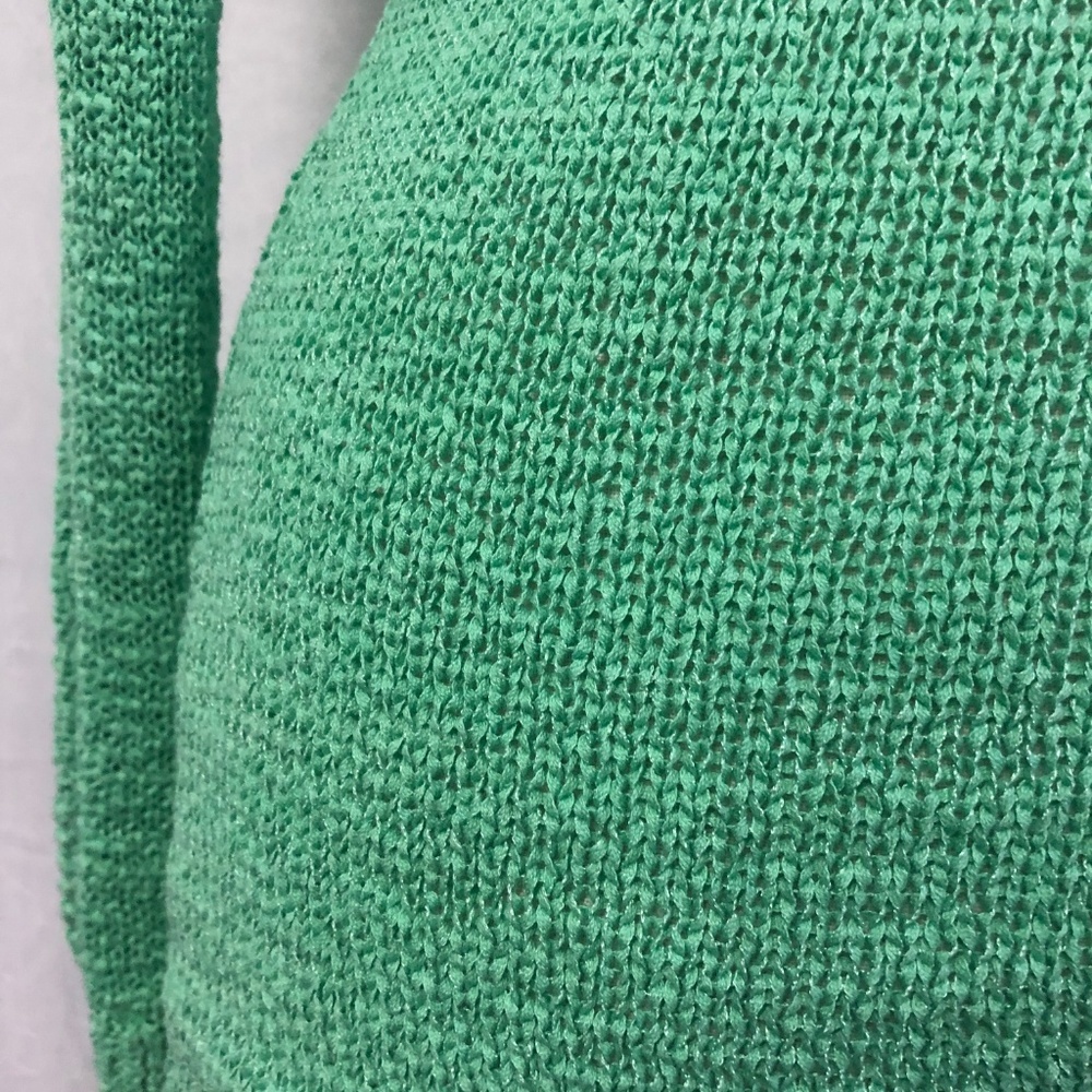 Rachel Zoe Karla Open Weave Green Sweater new - Picture 2 of 6